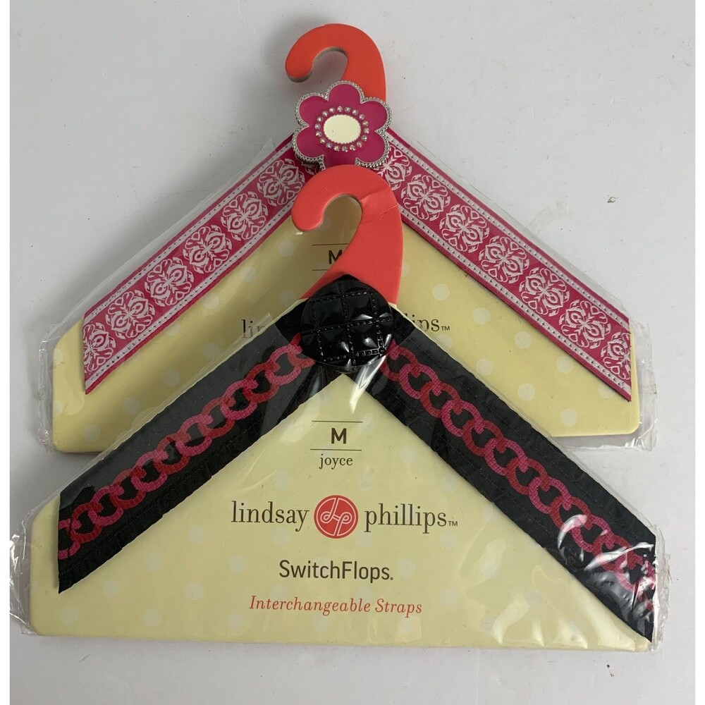 Lindsay Phillips 2 Pairs Switch Flops Interchangeable Straps M Joyce & Eliza